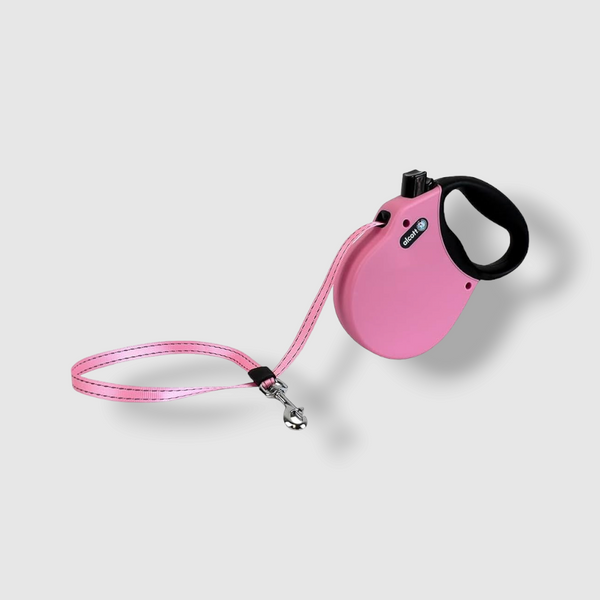 Adventure retractable leash, 5m - Medium - Pink