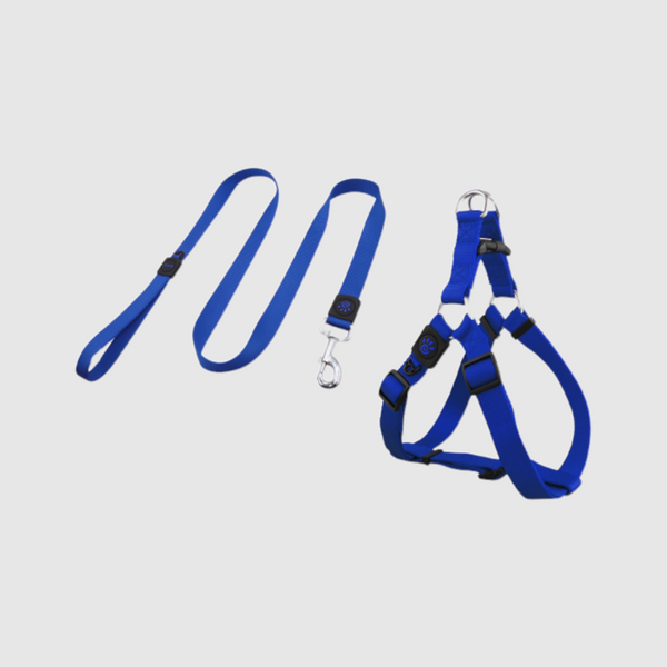 DOCO Signature Step-In Harness+Nylon Leash - 4ft (DCSN202+1048) - Sizes : S- Color : Navy Blue